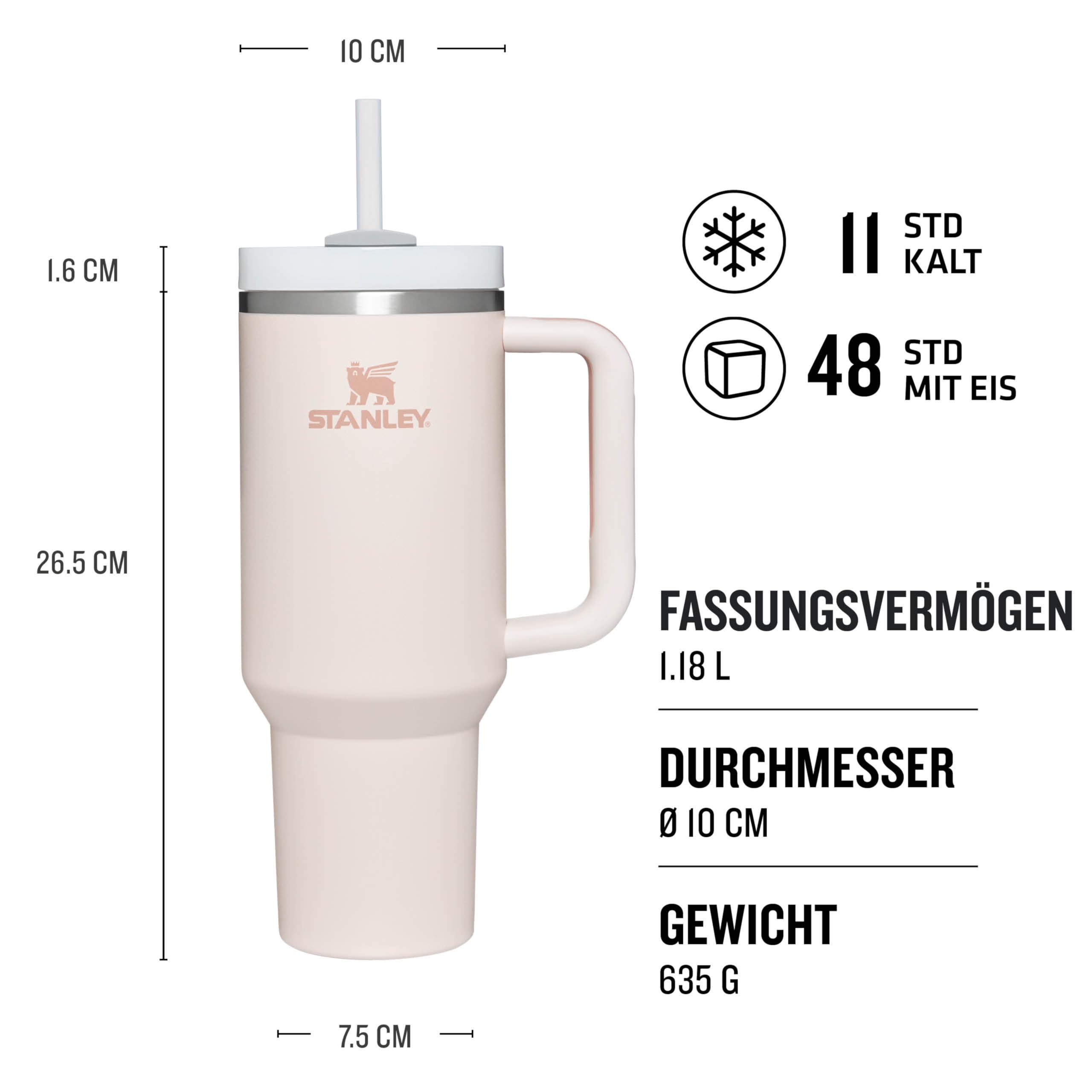 Stanley 10-11673-115 Thermobecher Quencher H2.0, 1,2L, Rose